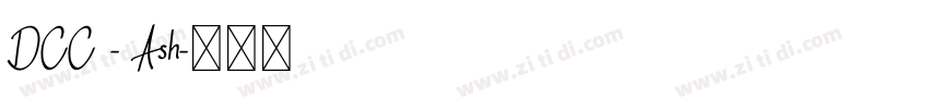 DCC - Ash字体转换